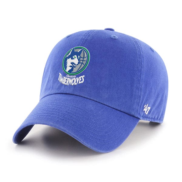 Adult Minnesota Timberwolves Vintage '47 Brand Retro Blue Clean Up Adjustable Hat - Men's
