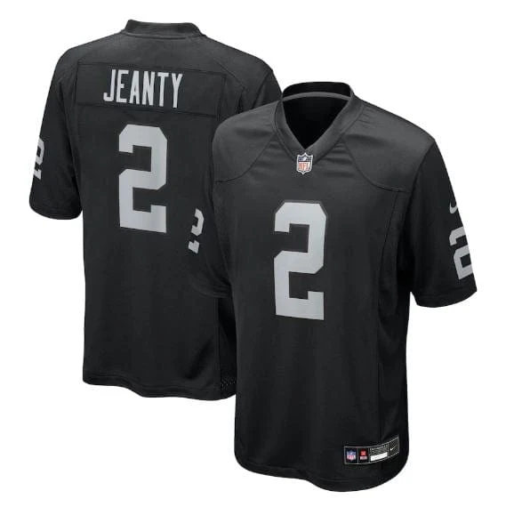 Adult Ashton Jeanty Las Vegas Raiders Nike Black Game Jersey - Men's