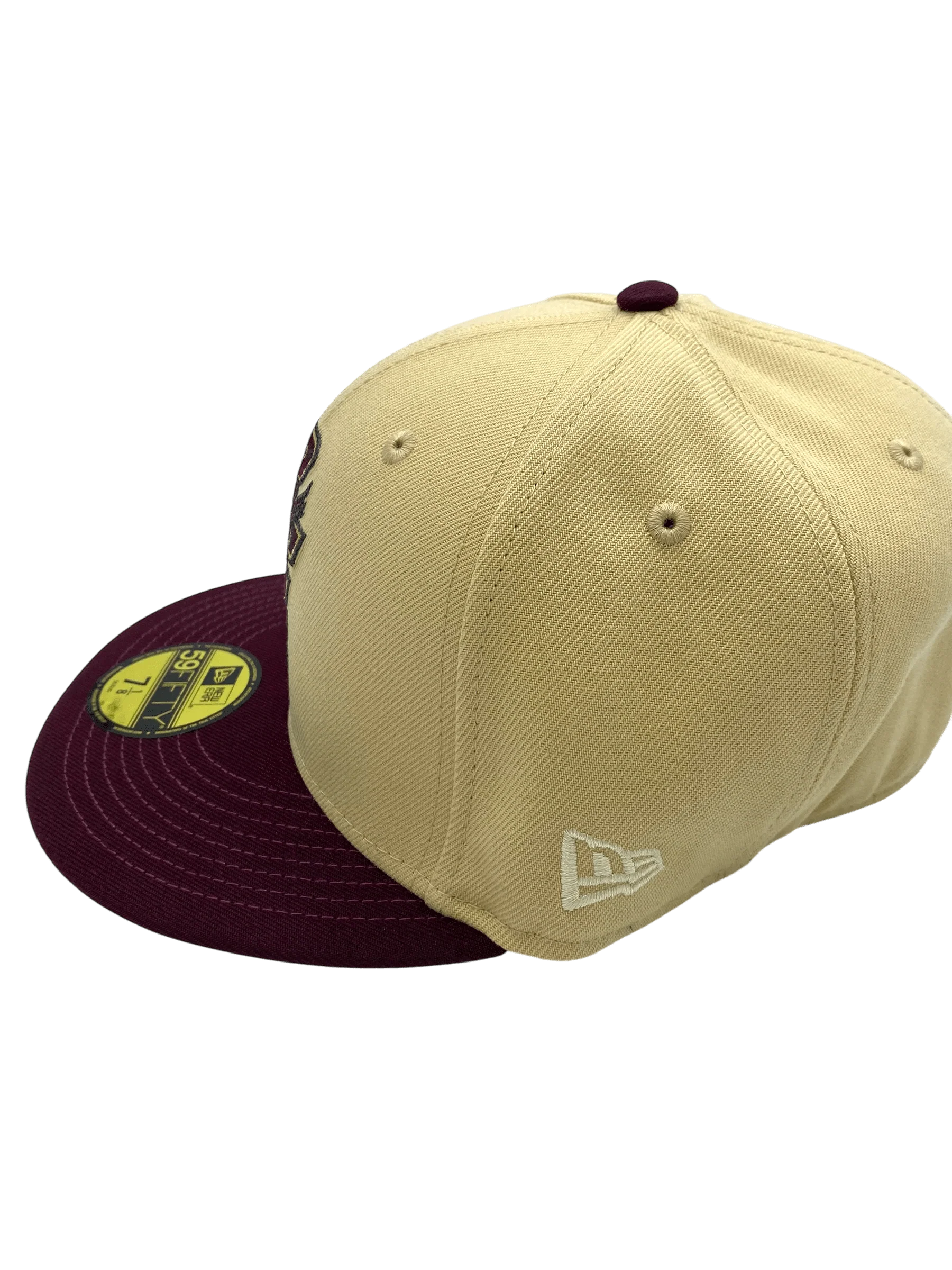 Adult Boston College Eagles New Era Gold/Maroon Custom Johnny Hockey Side Patch 59FIFTY Fitted Hat - Men's - Image 6