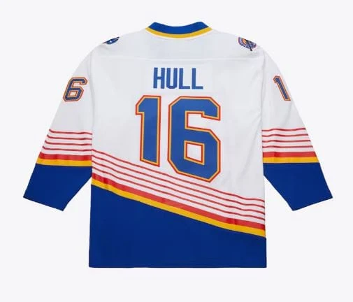 Adult Brett Hull St. Louis Blues Mitchell & Ness 1995 White Jersey - Men's - Image 2