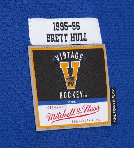 Adult Brett Hull St. Louis Blues Mitchell & Ness 1995 White Jersey - Men's - Image 3