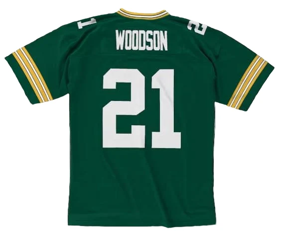 Adult Charles Woodson Green Bay Packers Mitchell & Ness 2010 NFL Green Throwback Jersey - Men's