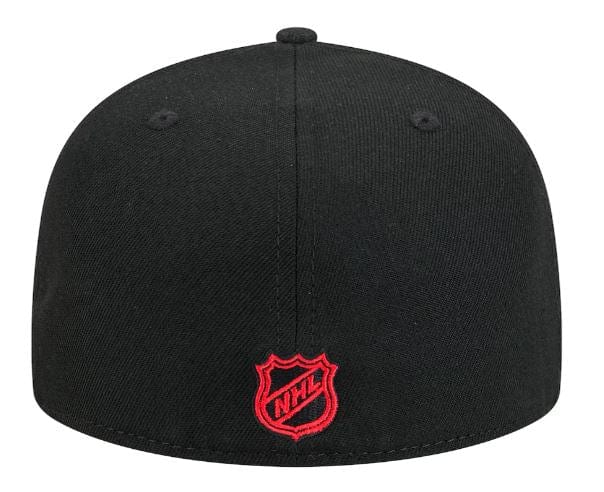 Adult Chicago Blackhawks New Era Black 59FIFTY Fitted Hat - Men's - Image 2