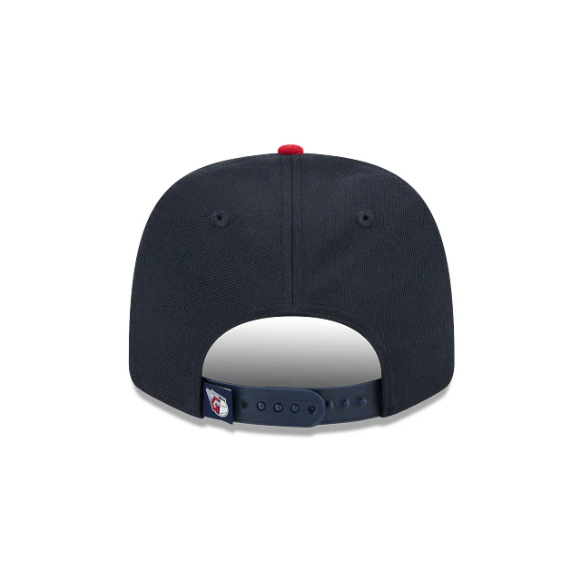 Adult Cleveland Guardians New Era Navy/ Red Replica Team Logo 9SEVENTY Stretch-Snapback Hat - Men's - Image 4