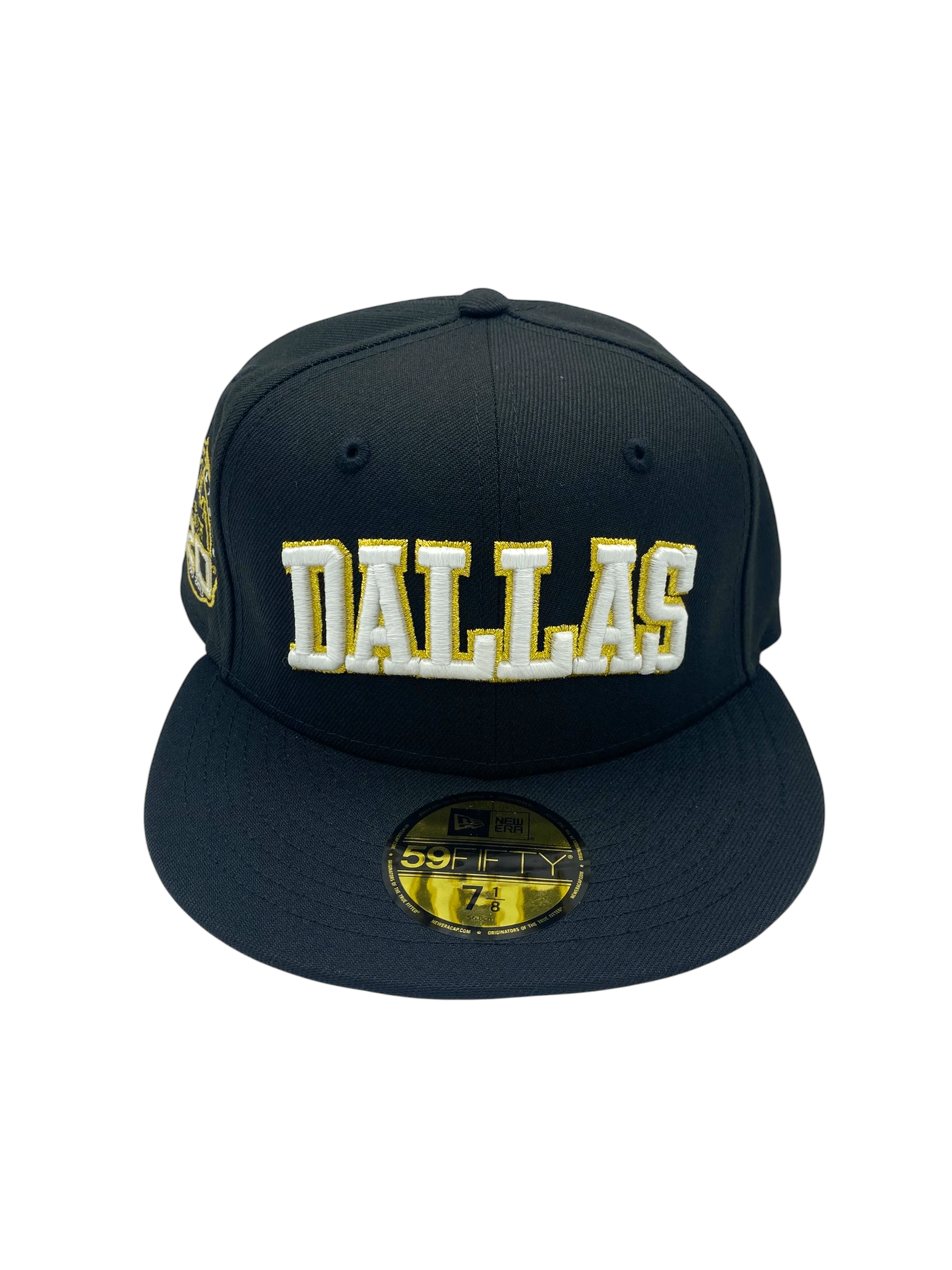 Adult Dallas Stars New Era Black Script Custom Side Patch 59FIFTY Fitted Hat - Men's - Image 5
