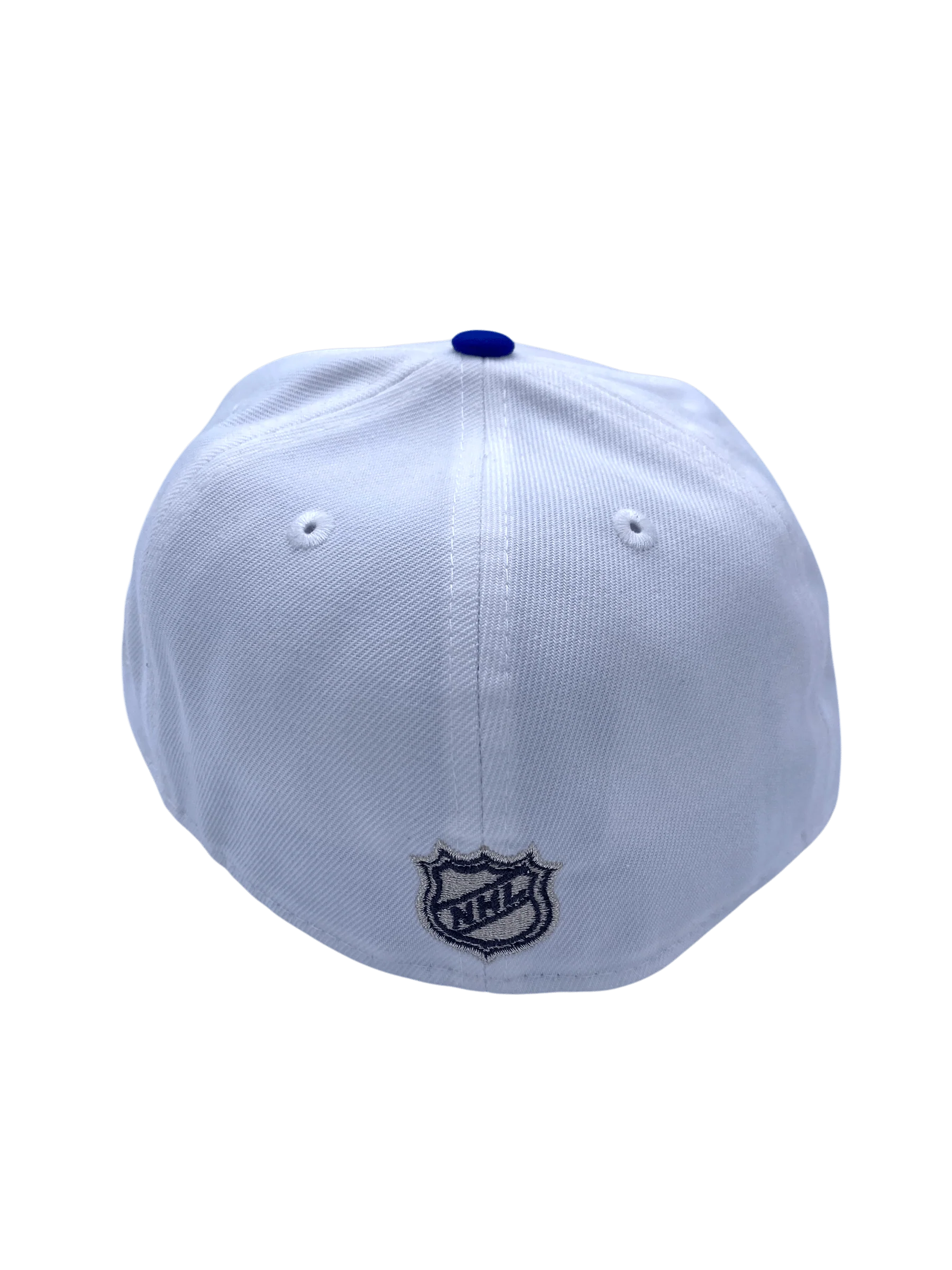 Adult Edmonton Oilers New Era White/Blue Custom Side Patch 59FIFTY Fitted Hat - Men's - Image 7