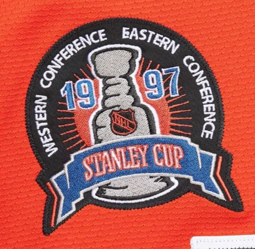 Adult Eric Lindros Philadelphia Flyers Mitchell & Ness 1996 Orange Jersey - Men's - Image 4