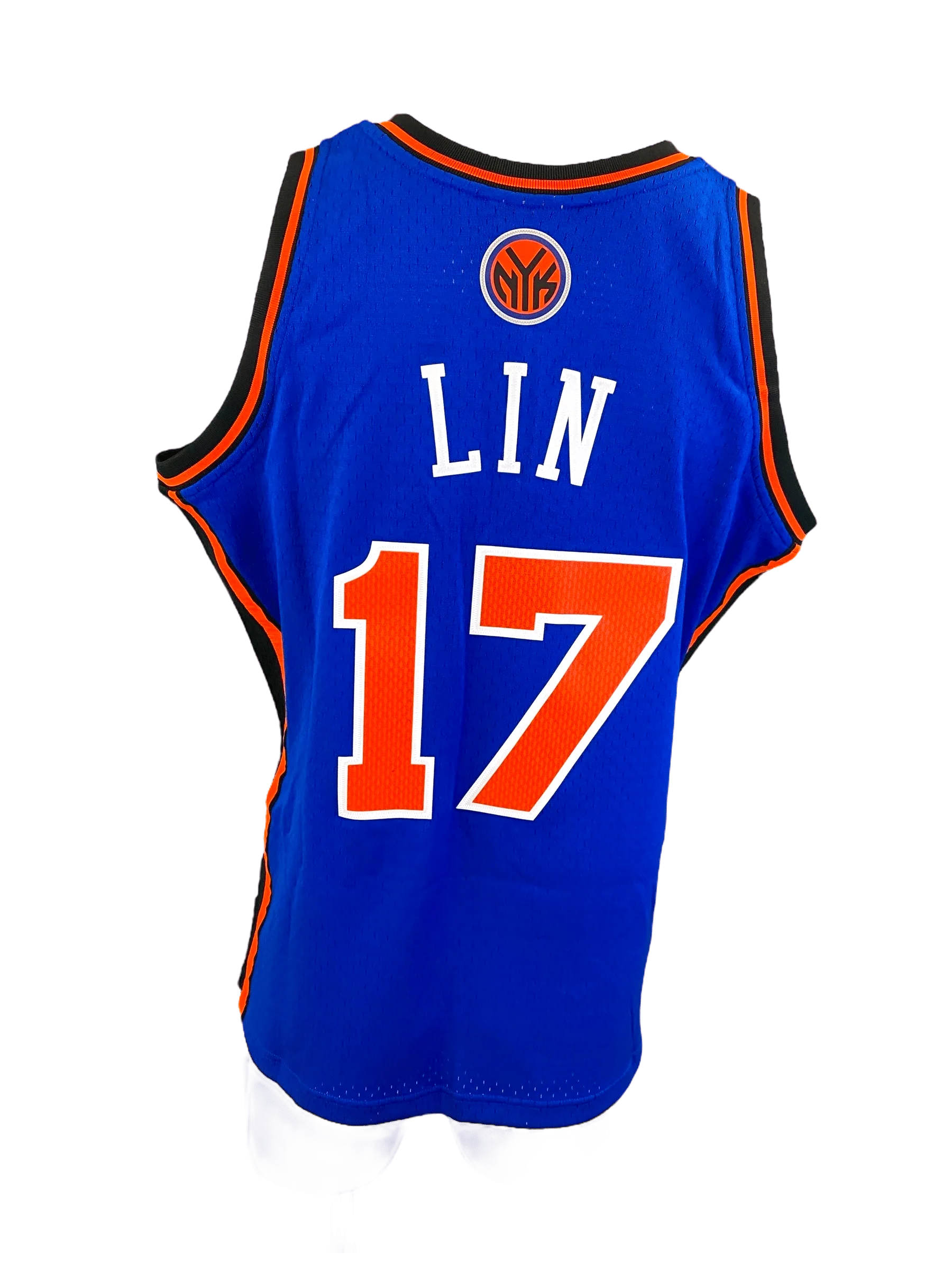 Adult Jeremy Lin New York Knicks Mitchell & Ness Blue 2011 Throwback Swingman Jersey - Men's