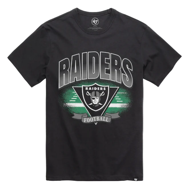 Adult Las Vegas Raiders '47 Brand Black Arena Fade Franklin T Shirt - Men's