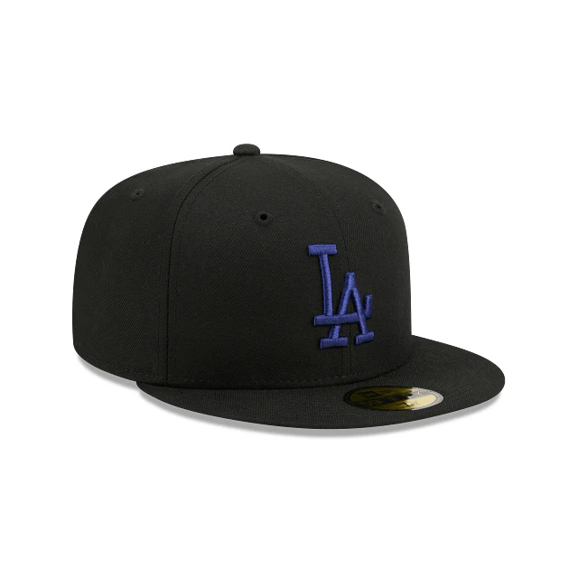 Adult Los Angeles Dodgers New Era Black/Team Basic 59FIFTY Fitted Hat - Men's