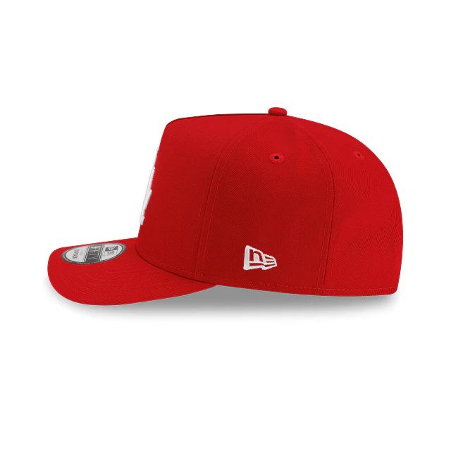Adult Los Angeles Dodgers New Era Red/ White Team Poly A-Frame 9FIFTY Adjustable Snapback Hat - Men's - Image 4