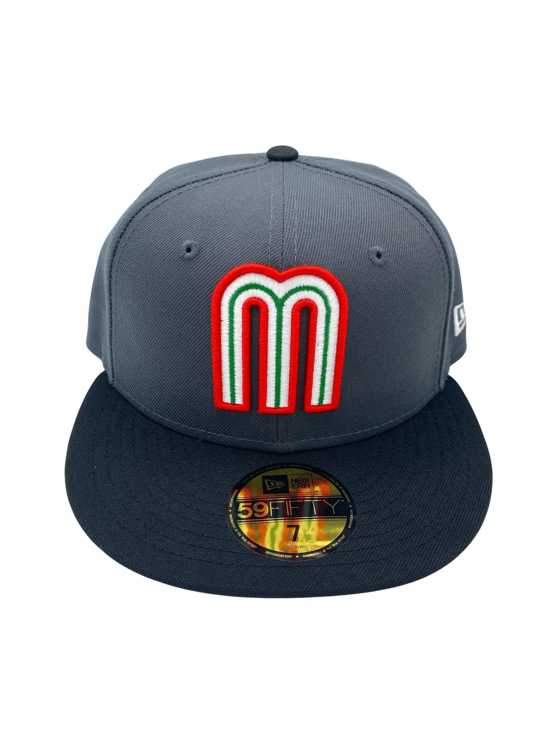 Adult Mexico New Era Gray/Black Custom 59FIFTY Fitted Hat -Men's - Image 4
