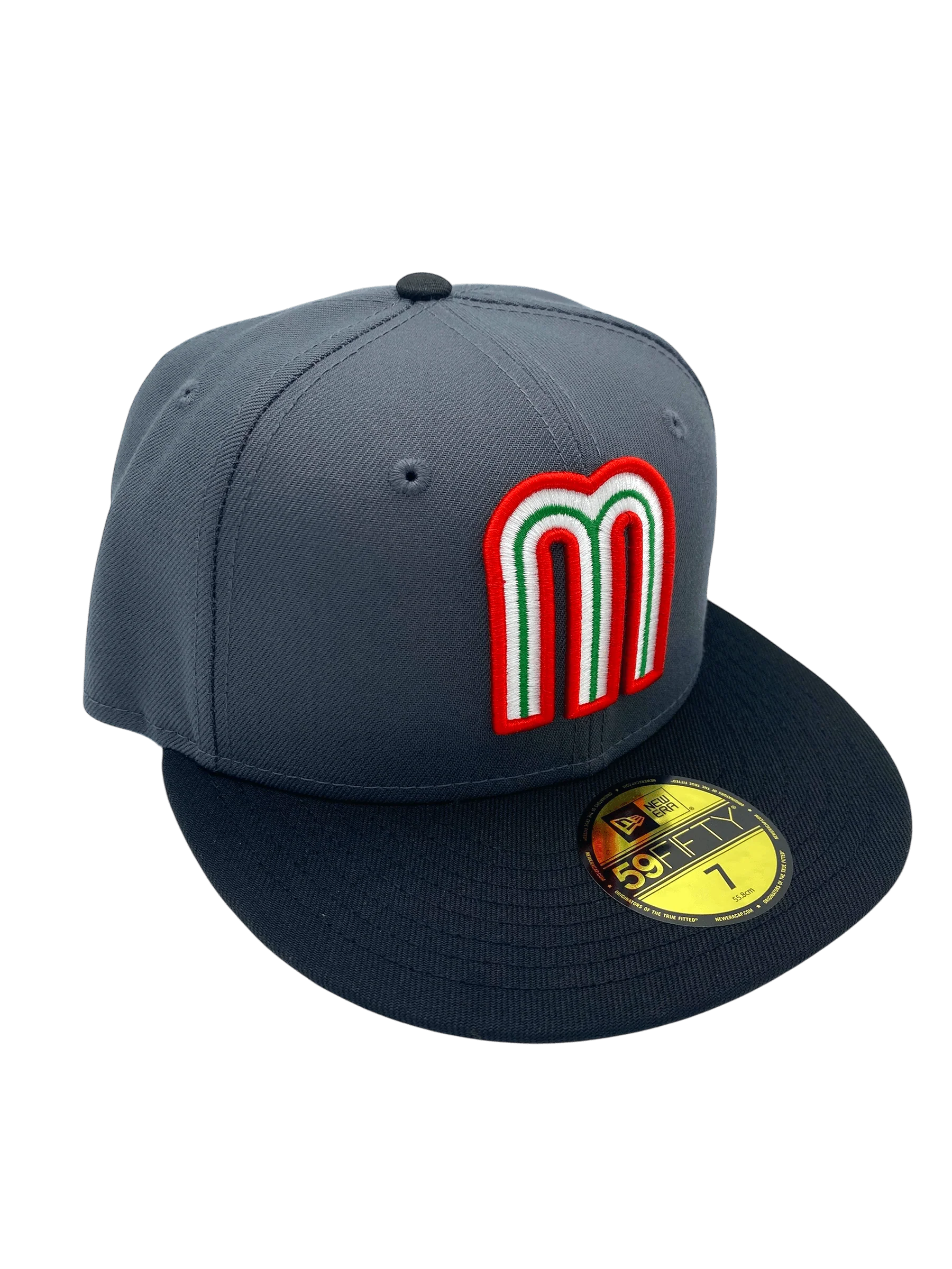 Adult Mexico New Era Gray/Black Custom 59FIFTY Fitted Hat -Men's - Image 5