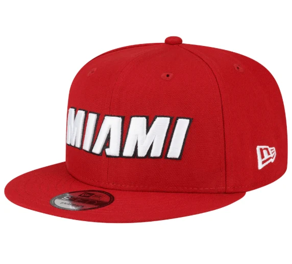 Adult Miami Heat New Era Red NBA Statement 9FIFTY Snapback Hat - Men's - Image 3