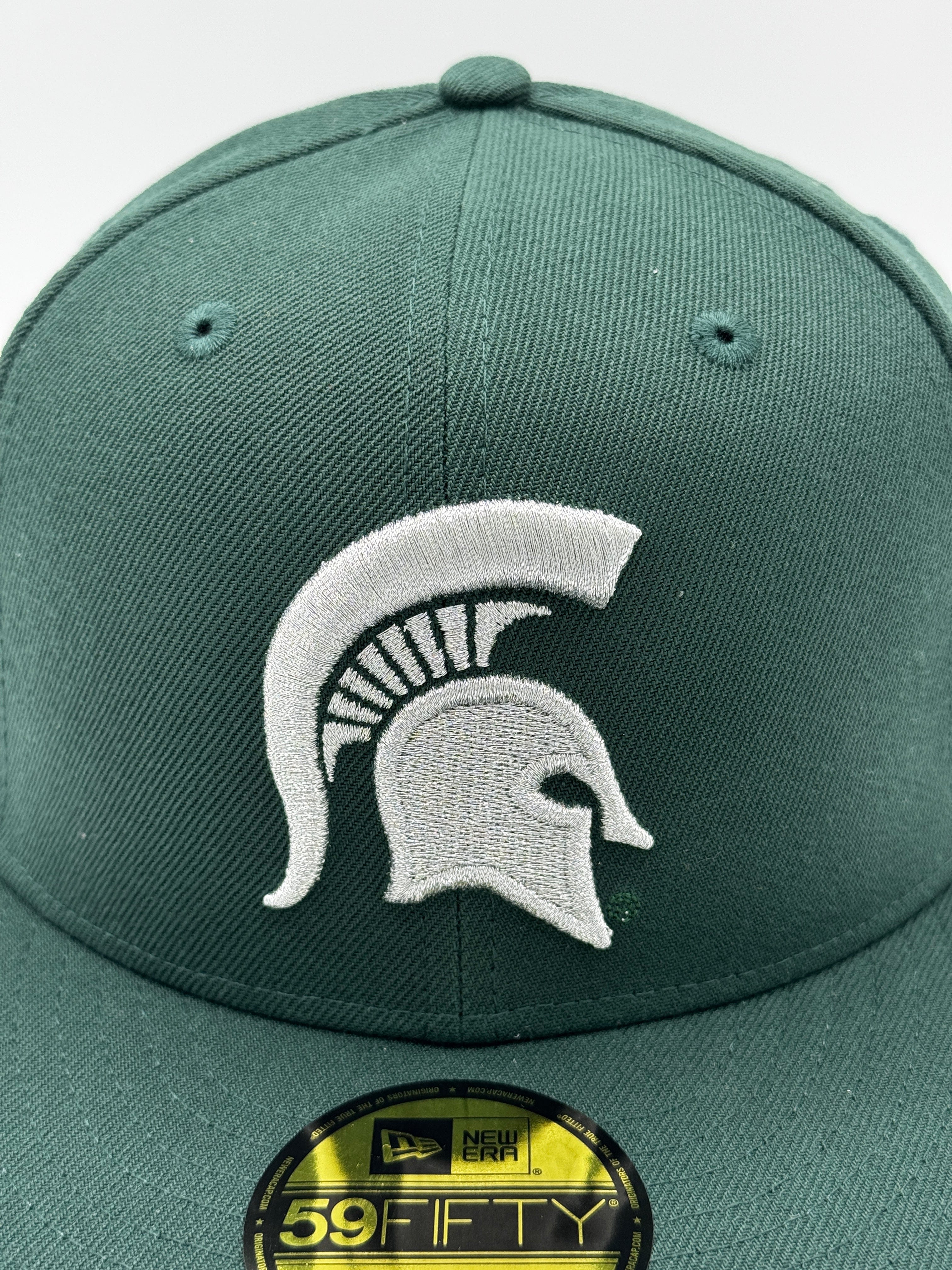 Adult Michigan State Spartans New Era Green NCAA 'Blue Bloods' Custom 59FIFTY Fitted Hat - Men's - Image 4