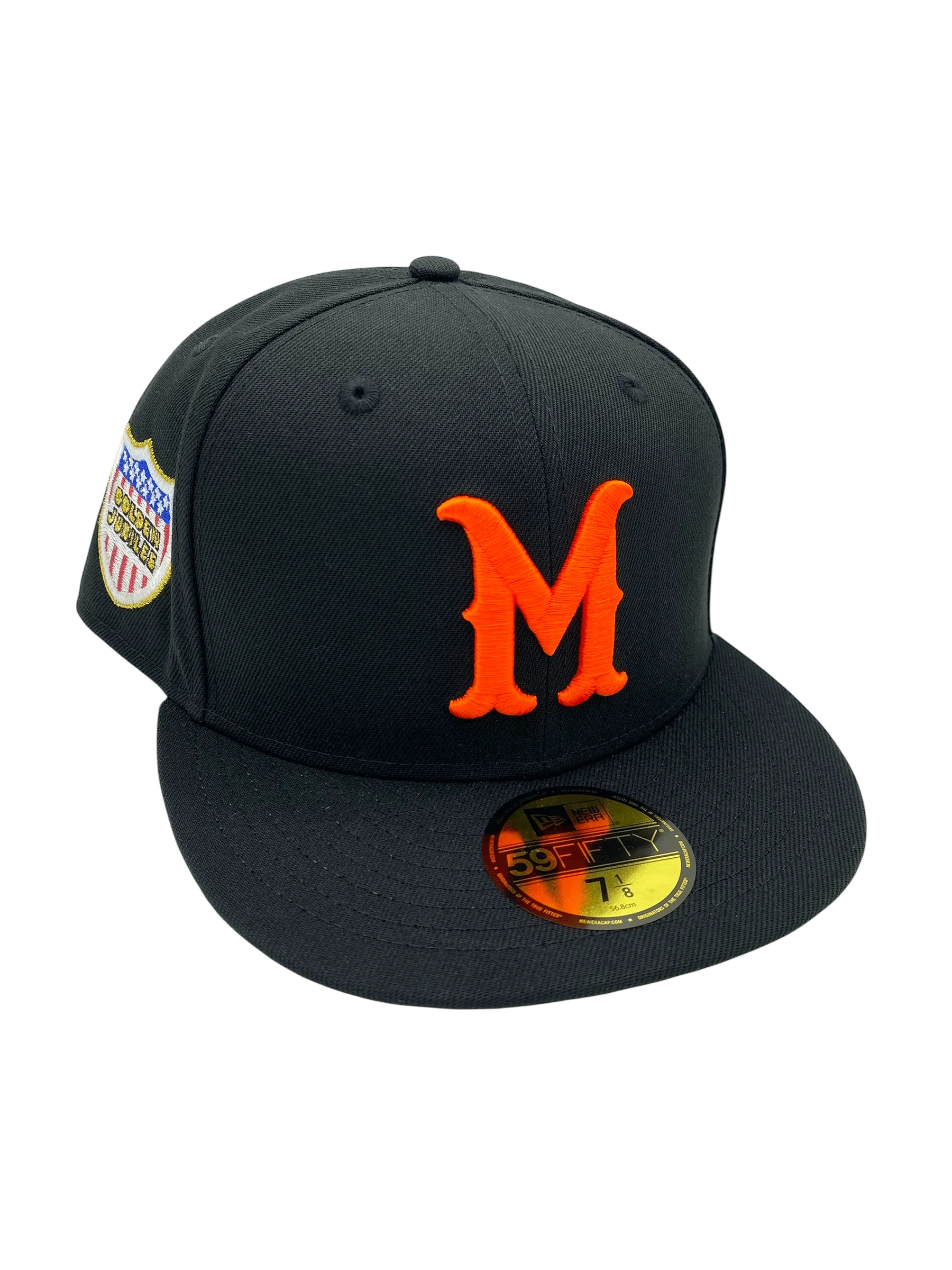 Adult Minneapolis Millers New Era Black Dome Side Patch 59FIFTY Fitted Hat - Men's