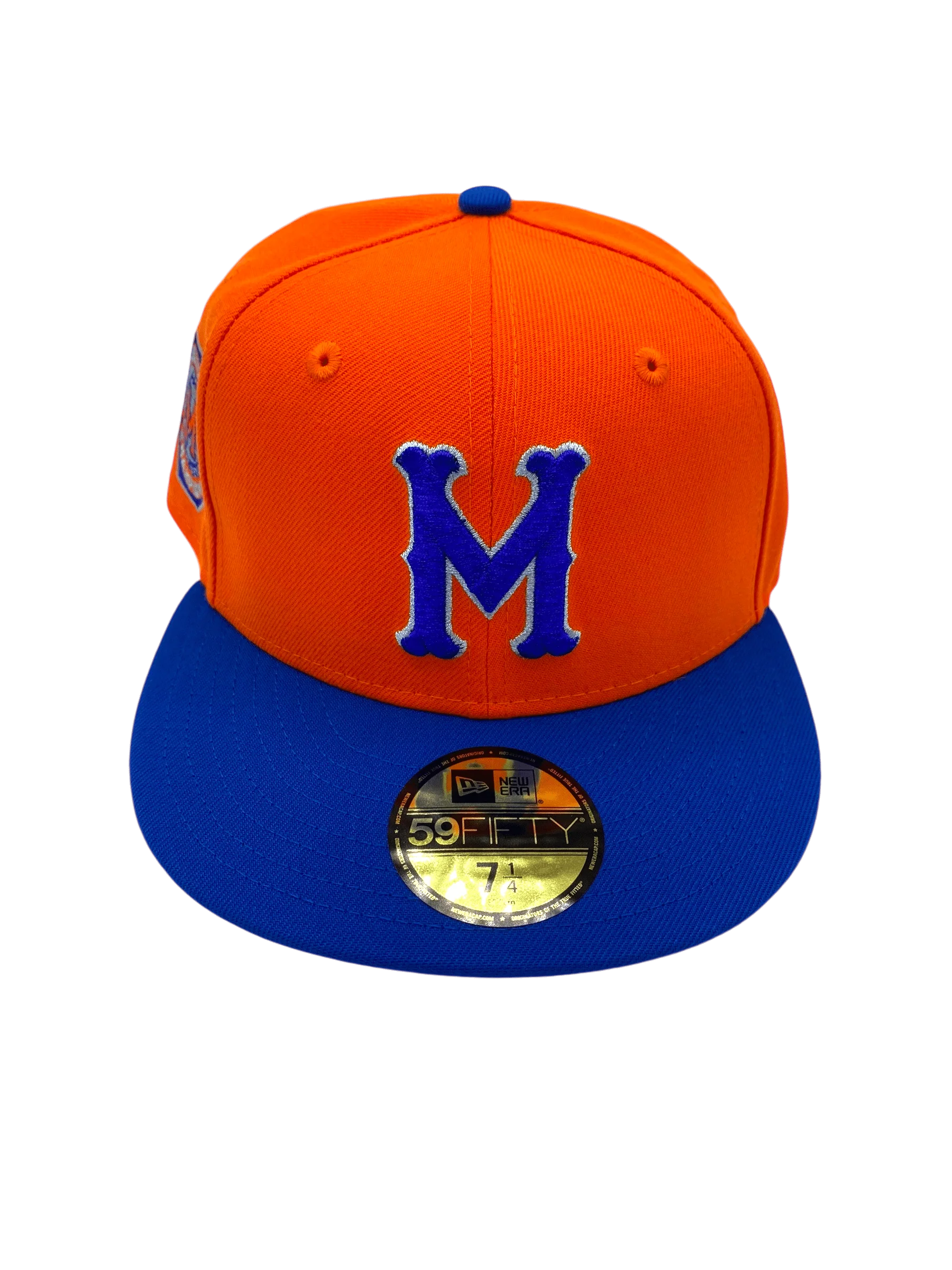 Adult Minneapolis Millers New Era Orange/Blue Custom Side Patch 59FIFTY Fitted Hat - Men's - Image 4