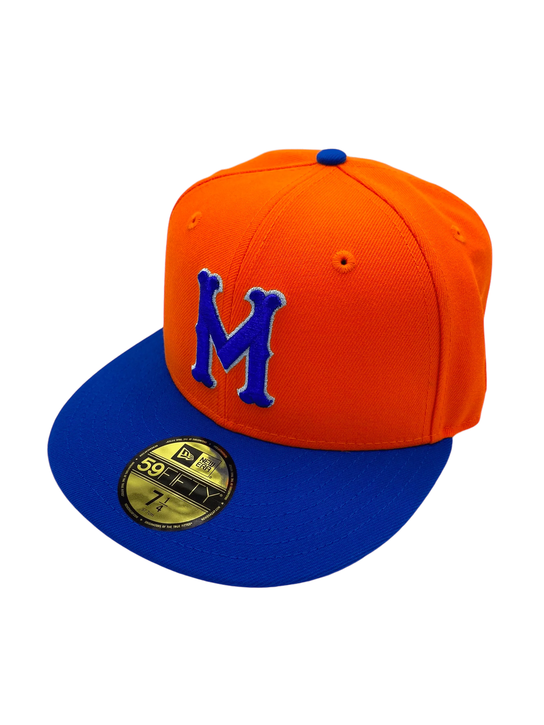 Adult Minneapolis Millers New Era Orange/Blue Custom Side Patch 59FIFTY Fitted Hat - Men's - Image 5
