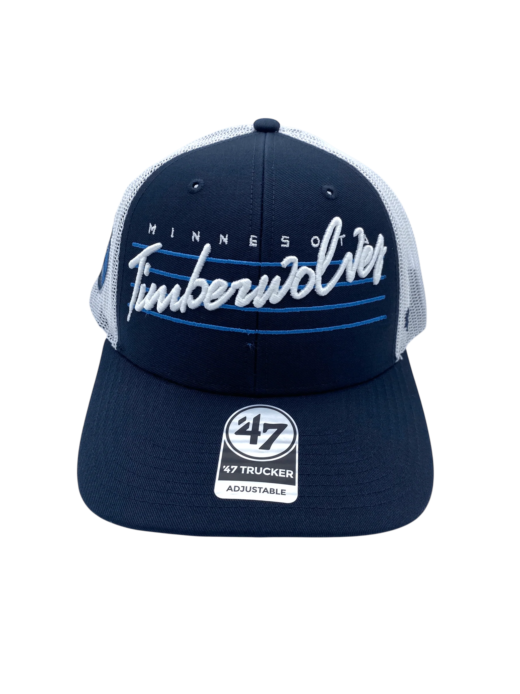Adult Minnesota Timberwolves '47 Navy Downburst Hitch Adjustable Snapback Hat - Men's - Image 5