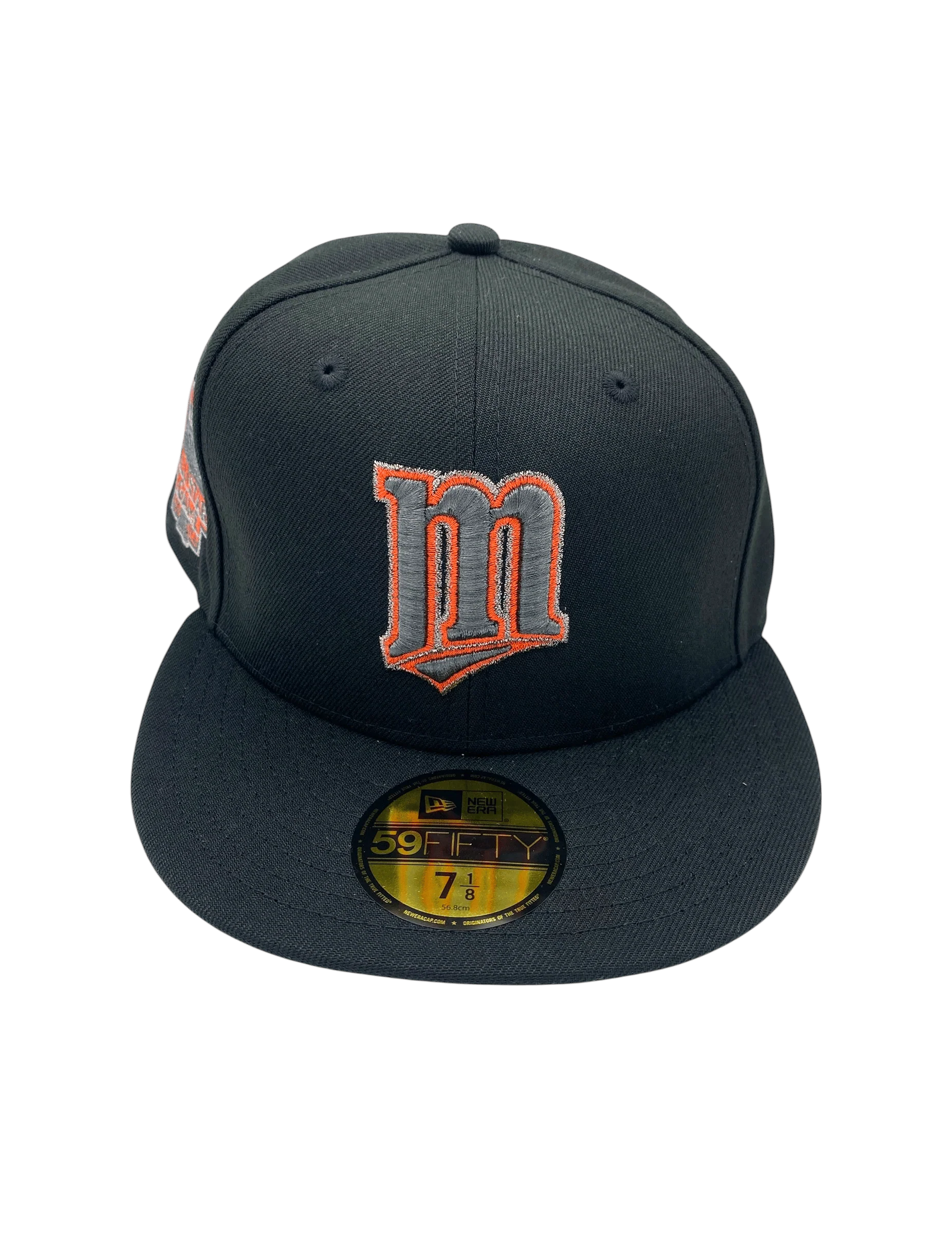 Adult Minnesota Twins New Era Black Infrared Custom Side Patch 59FIFTY Fitted Hat - Men's - Image 4