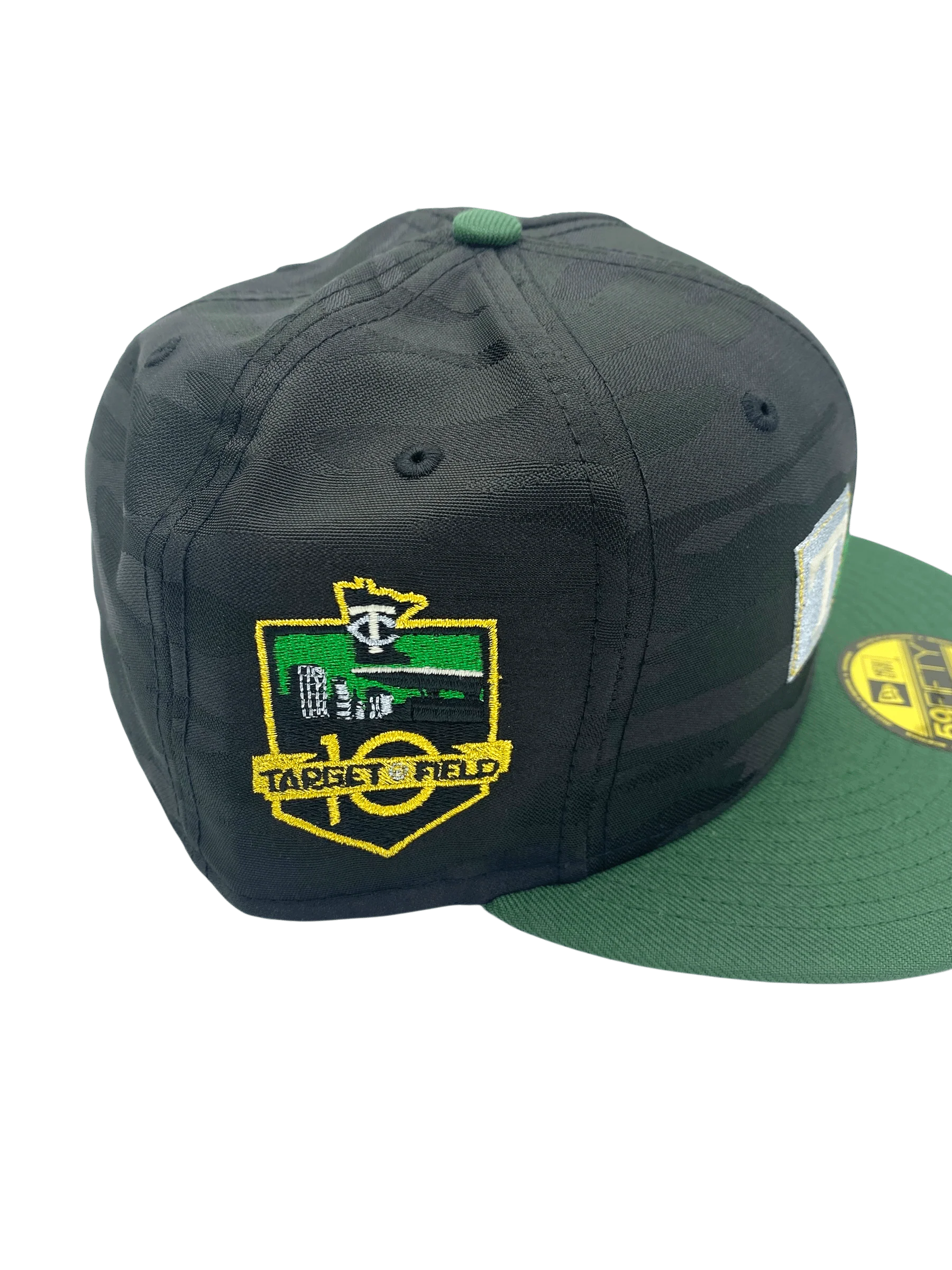 Adult Minnesota Twins New Era Ransom Note Black Tonal Camo Side Patch 59FIFTY Fitted Hat - Men's - Image 3