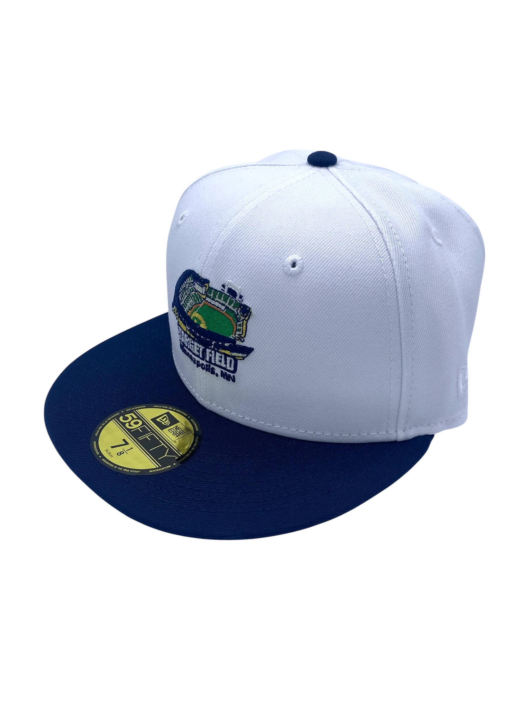 Adult Minnesota Twins New Era White/Navy Target Field and Side Patch 59FIFTY Fitted Hat - Men's - Image 5