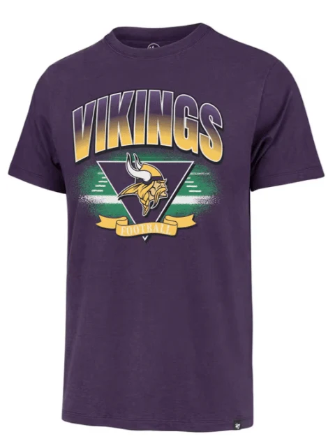 Adult Minnesota Vikings '47 Brand Purple Arena Fade Franklin T Shirt - Men's