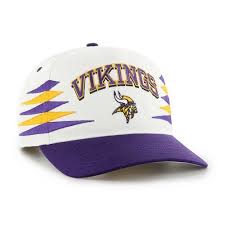 Adult Minnesota Vikings '47 White Diamond Cut Hitch Adjustable Snapback Hat
