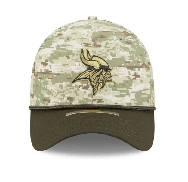Adult Minnesota Vikings New Era Camo 2025 NFL Salute to Service 39THIRTY Flex Fit Hat - Men's - Image 5
