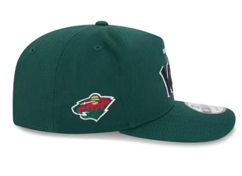 Adult Minnesota Wild New Era Green Script A-Frame 9FIFTY Adjustable Snapback Hat- Men's - Image 5