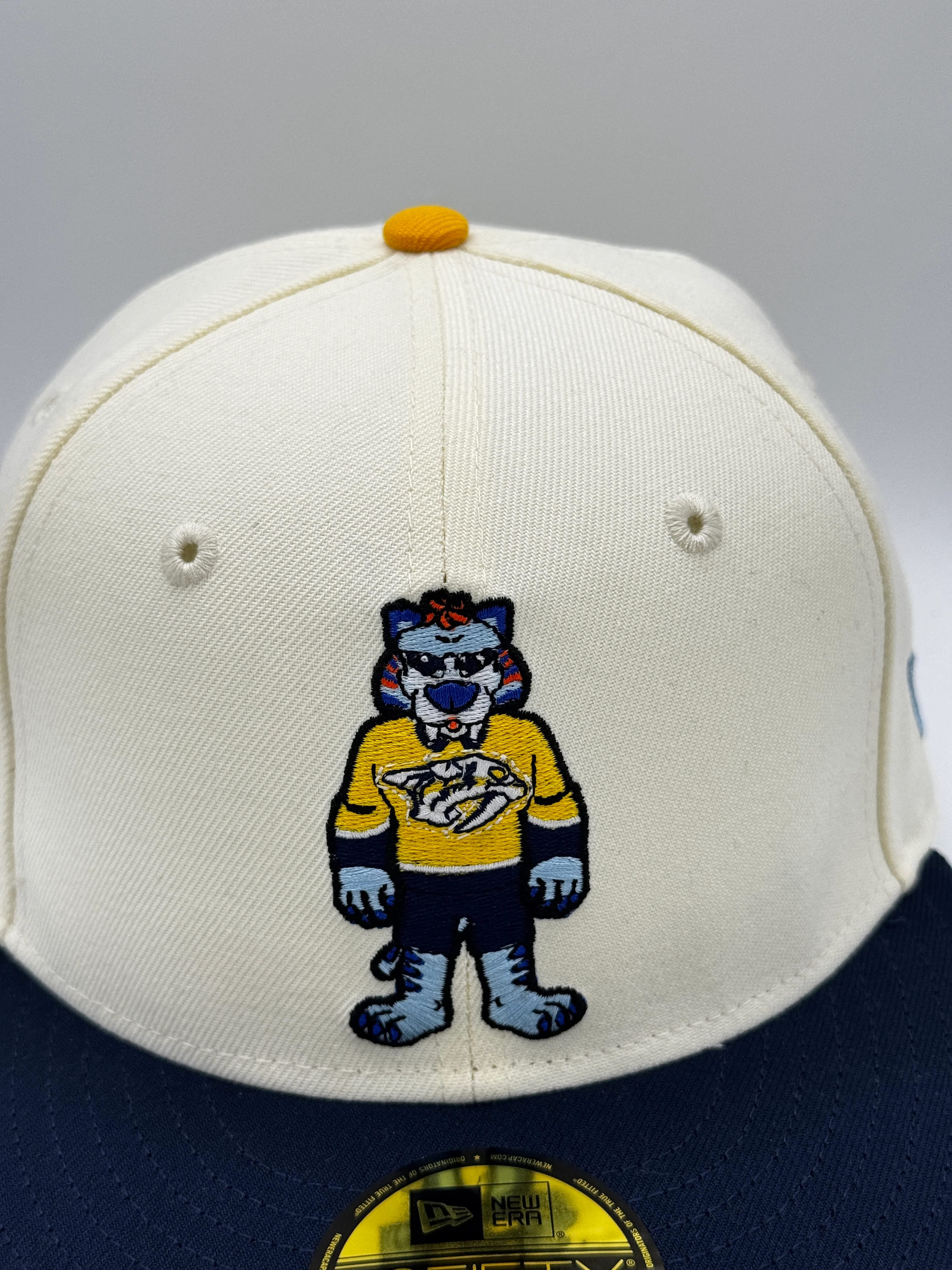 Adult Nashville Predators New Era Chrome Mascot Custom Side Patch 59FIFTY Fitted Hat - Men's - Image 2