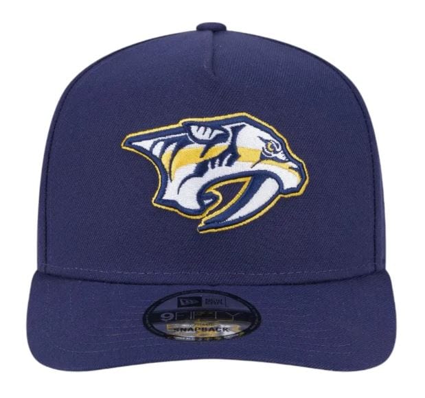 Adult Nashville Predators New Era Navy A-Frame 9FIFTY Adjustable Snapback Hat -Men's - Image 4