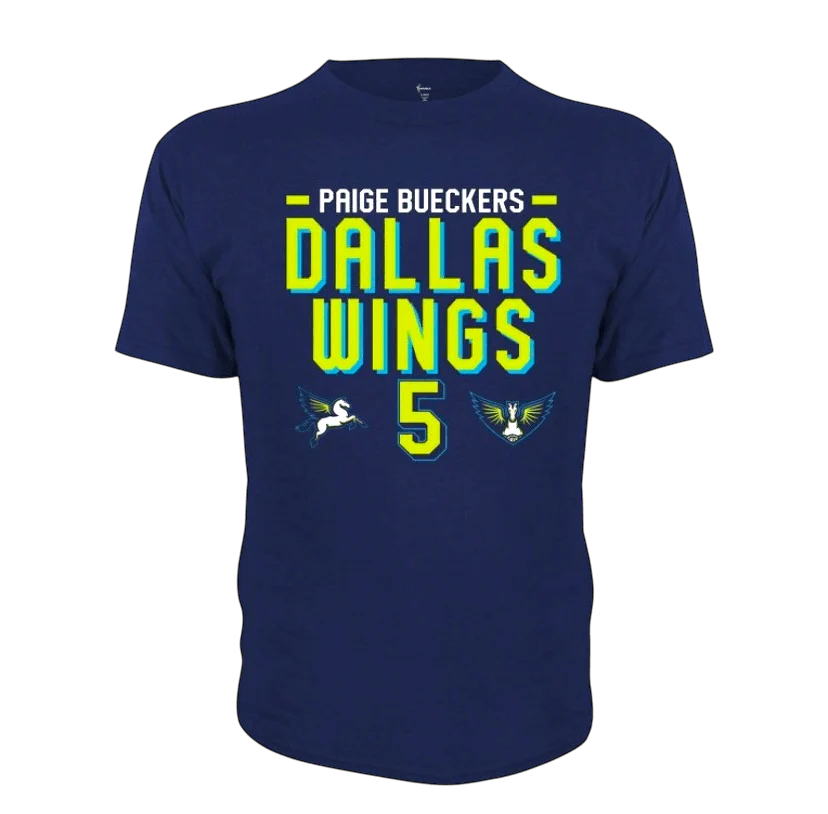Adult Paige Bueckers Dallas Wings Dynasty WNBA Navy Name & Number Player T-Shirt - Men's - Image 2
