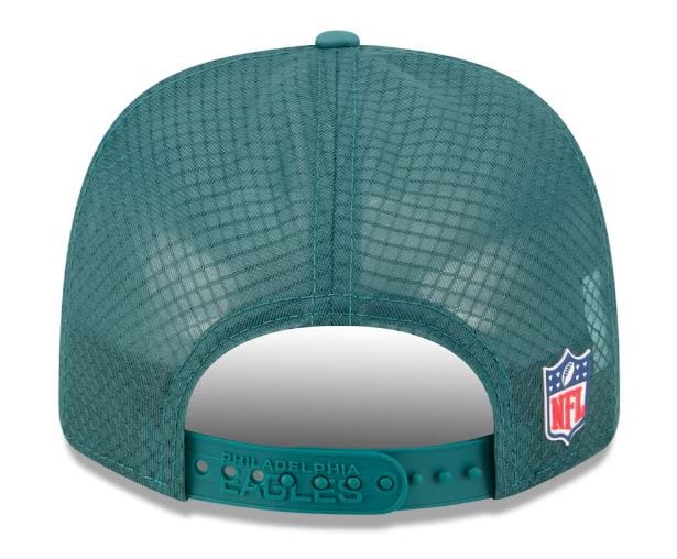 Adult Philadelphia Eagles New Era Green 2025 NFL Sideline 9SEVENTY Adjustable Trucker Hat - Men's - Image 2