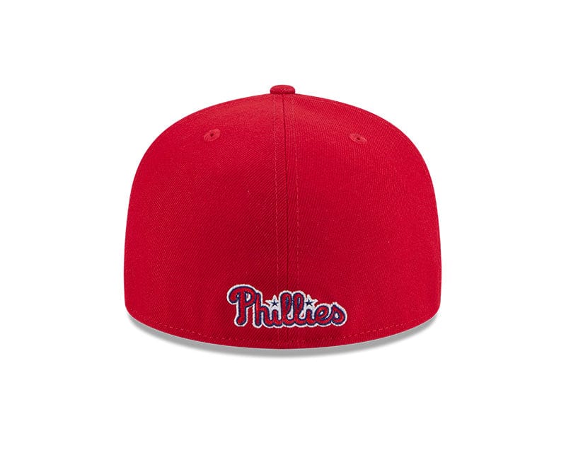 Adult Philadelphia Phillies New Era Red Overlap 59FIFTY Fitted Hat - Men's - Image 2