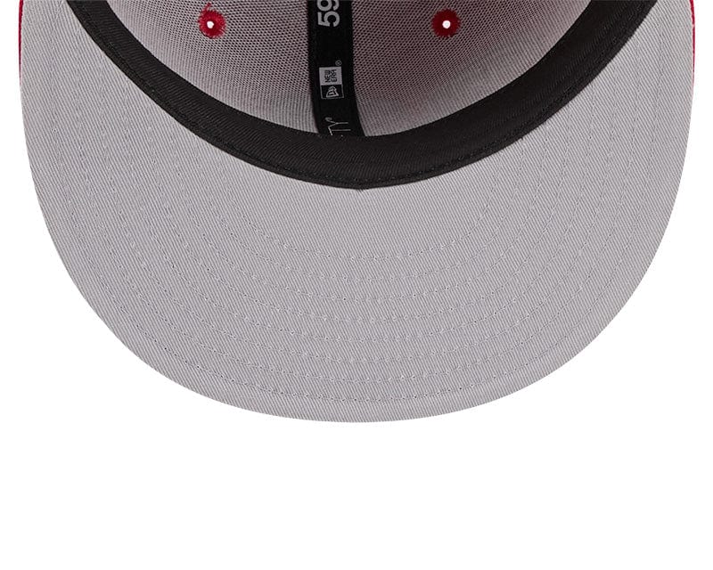 Adult Philadelphia Phillies New Era Red Overlap 59FIFTY Fitted Hat - Men's - Image 3