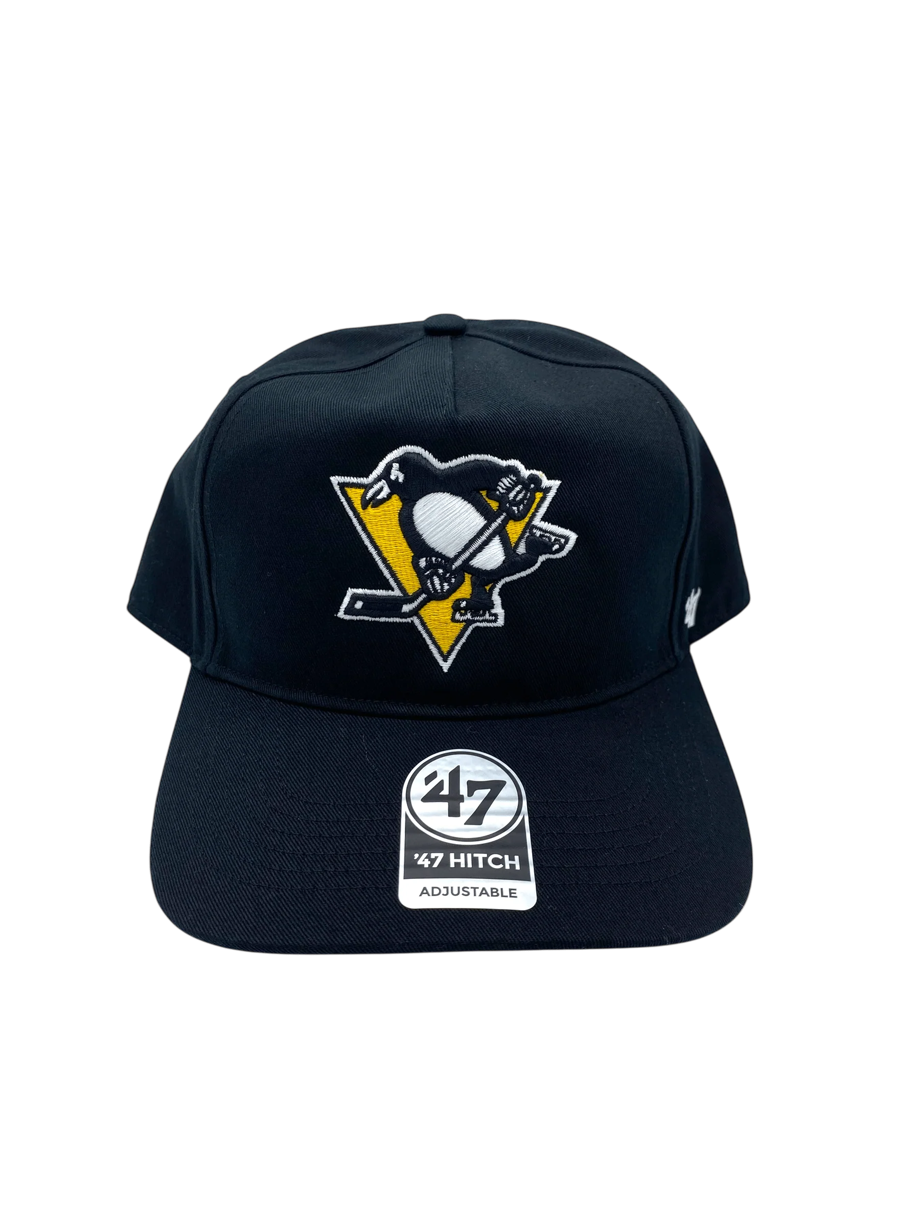 Adult Pittsburgh Penguins '47 Black Team Logo Hitch Adjustable Snapback Hat - Men's - Image 3