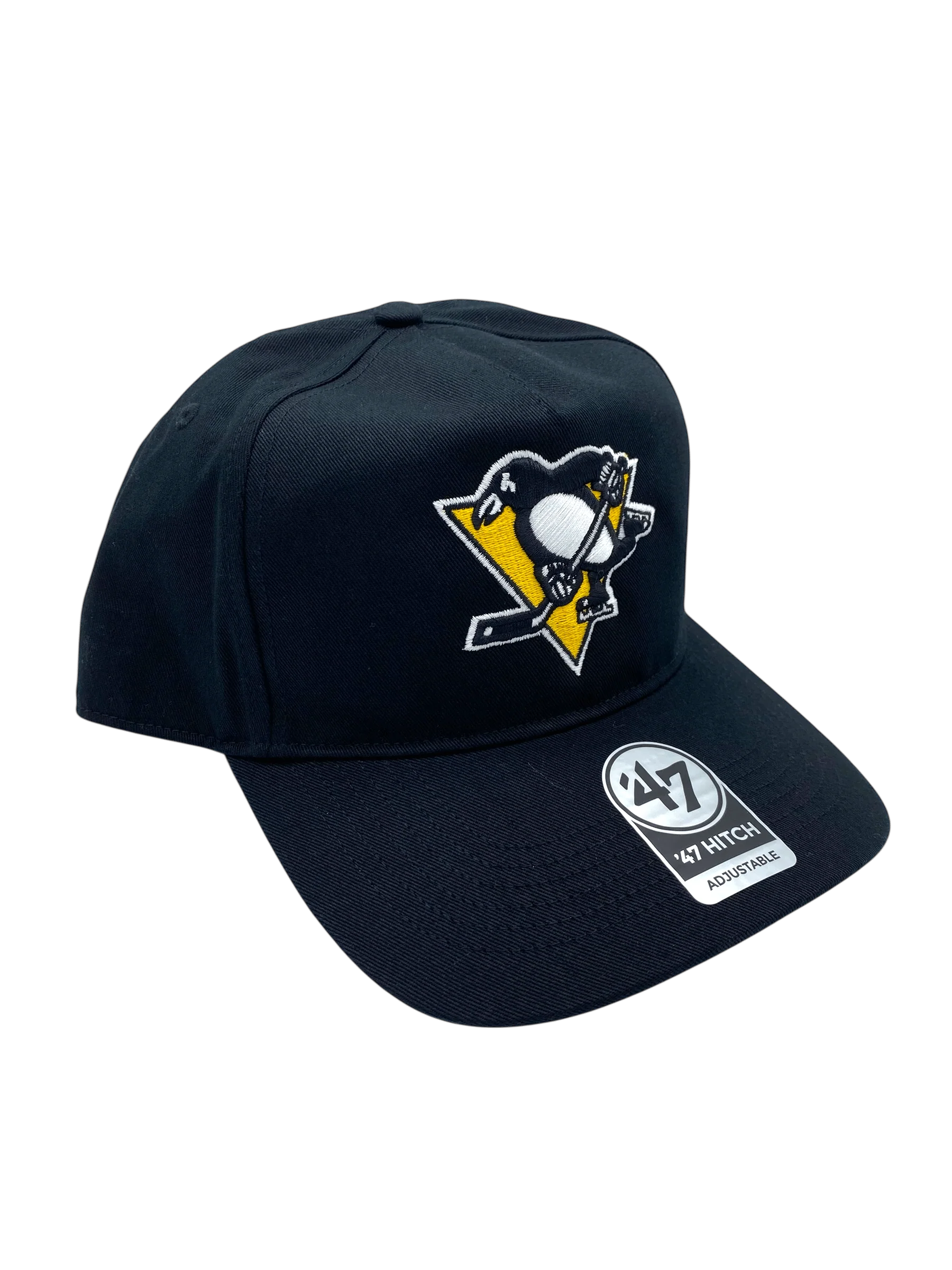 Adult Pittsburgh Penguins '47 Black Team Logo Hitch Adjustable Snapback Hat - Men's - Image 4