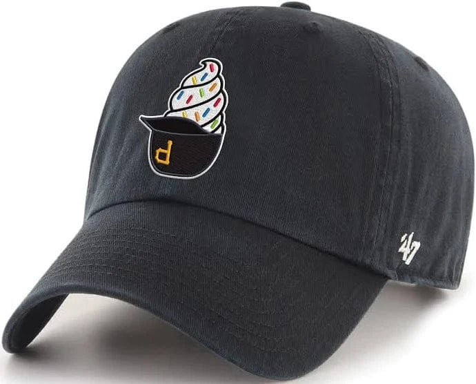 Adult Pittsburgh Pirates '47 Brand Black Ice Cream Helmet Clean Up Adjustable Hat - Men's