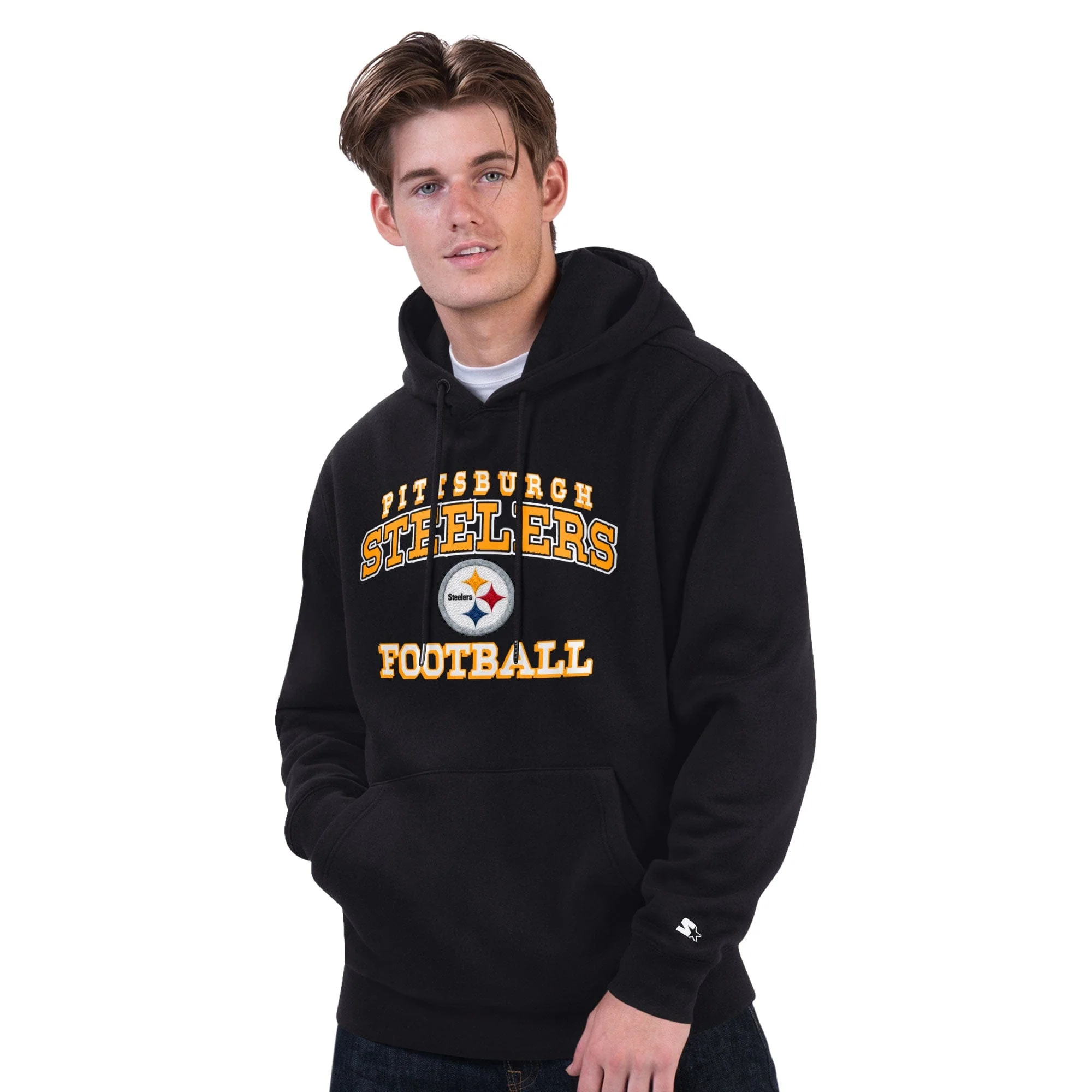 Adult Pittsburgh Steelers Black 2025 Starter Hooded Sweatshirt - Men's