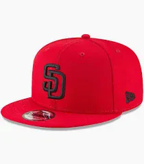 Adult San Diego Padres New Era Red and Black Collection 59FIFTY Fitted Hat - Men's