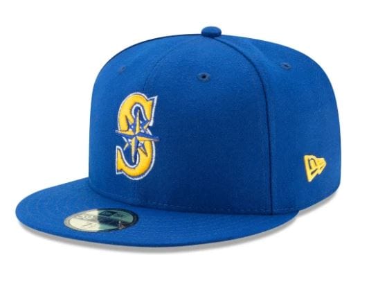 Adult Seattle Mariners New Era Blue Alternate Authentic Collection On-Field 59FIFTY Fitted Hat - Men's