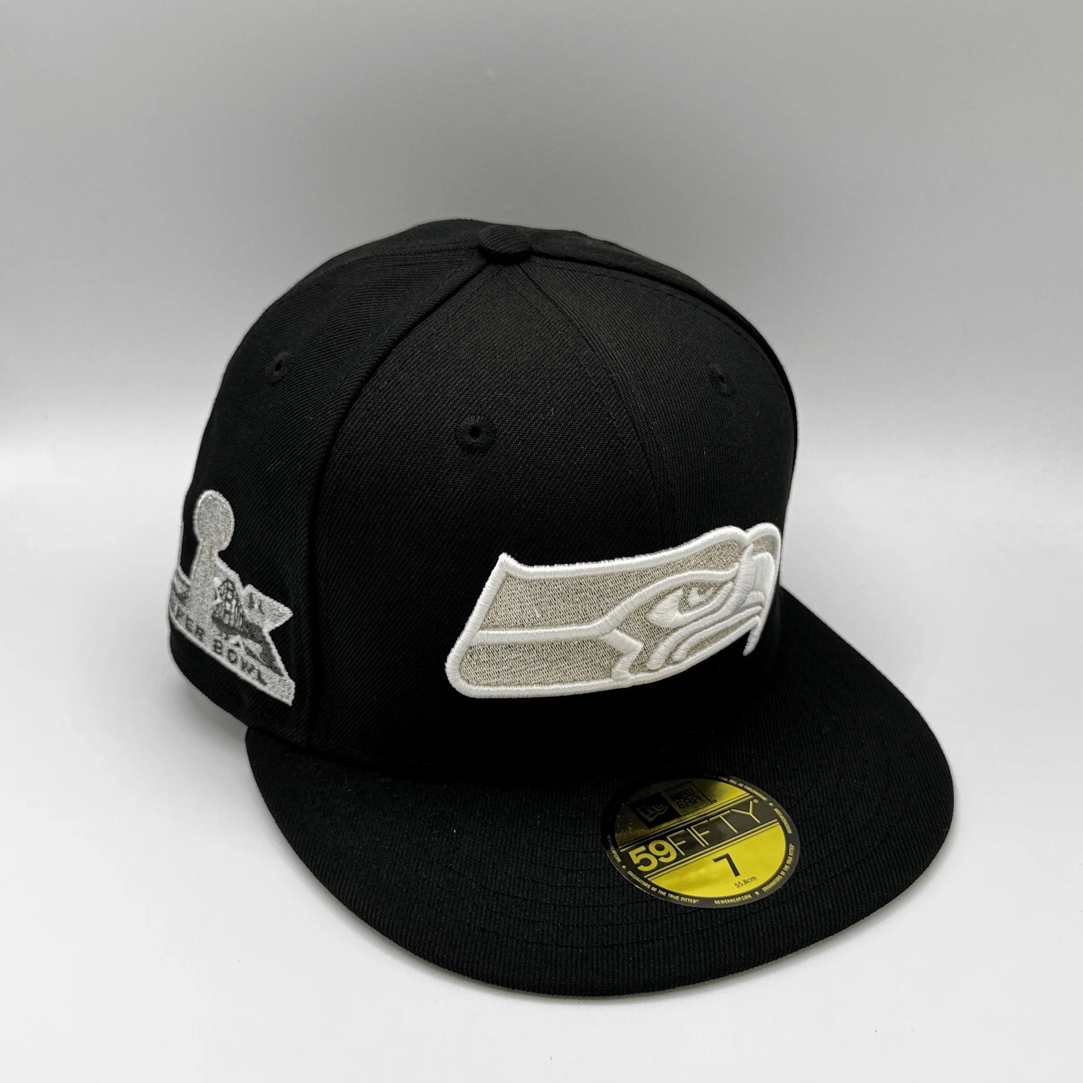 Adult Seattle Seahawks Black New Era Super Bowl 60 Custom 59FIFTY Fitted Hat - Men's - Image 6