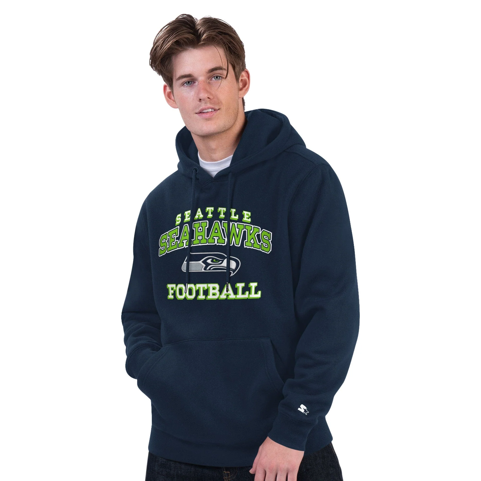 Adult Seattle Seahawks Navy 2025 Starter Hooded Sweatshirt - Men's