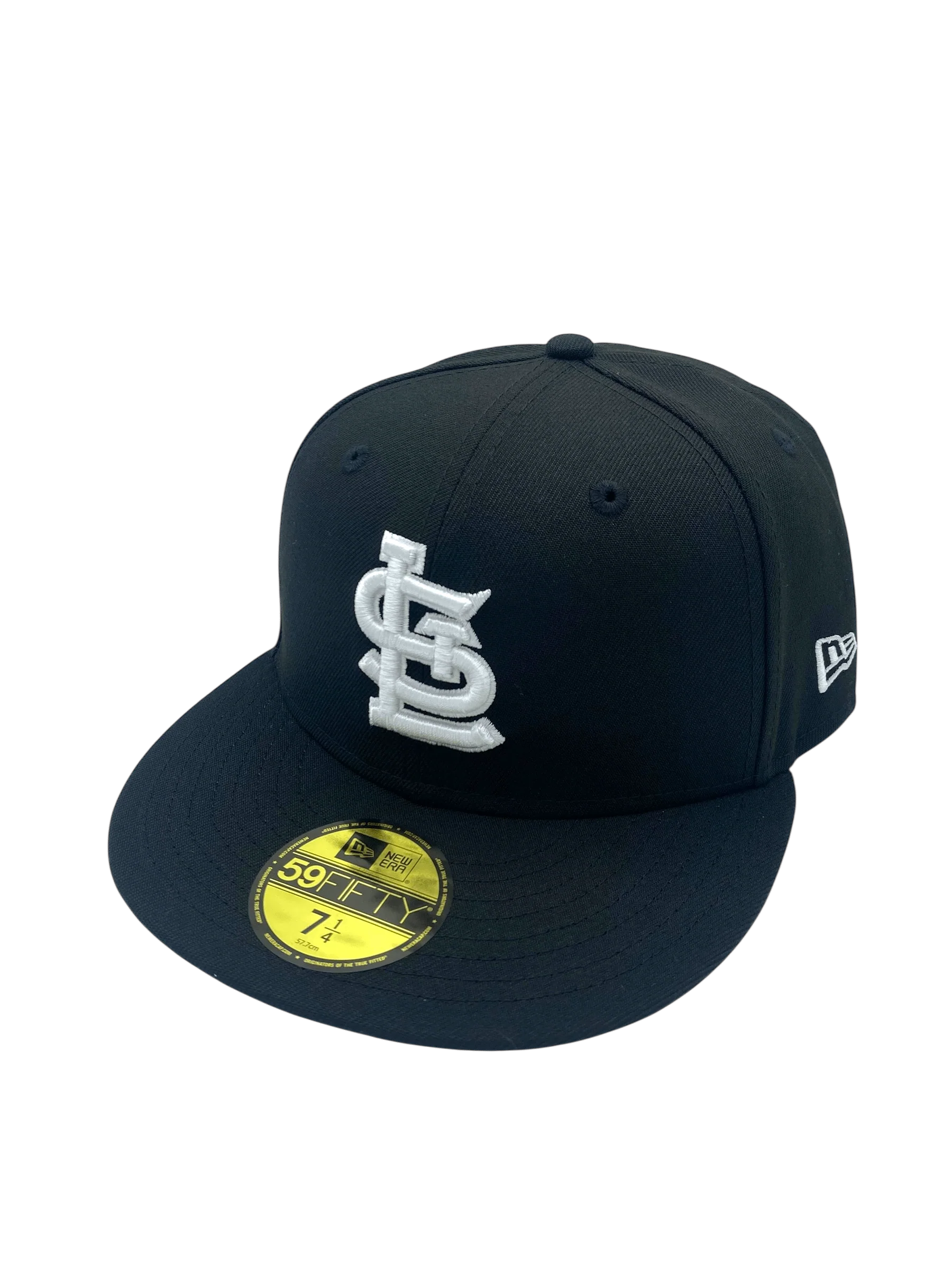 Adult St. Louis Cardinals New Era Black/White Basic 59FIFTY Fitted Hat - Men's