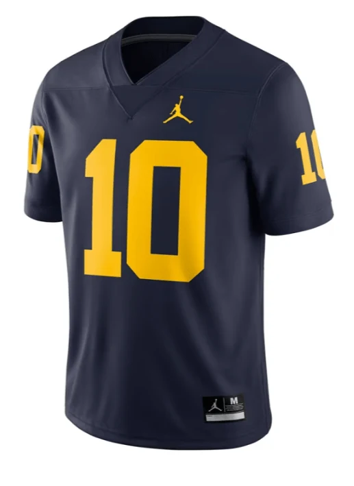 Adult Tom Brady Michigan Wolverines Jordan Brand Navy Legacy Game Jersey - Men's - Image 3