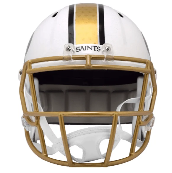 All Ages New Orleans Saints Riddell 2025 White Alternate Replica Speed Full Size Helmet - Men's - Image 3