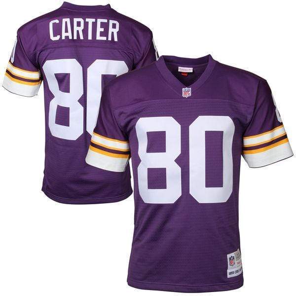 Adult Cris Carter Minnesota Vikings Mitchell & Ness NFL 1995 Purple Throwback Jersey - Men's