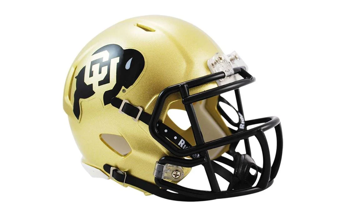 All Ages Colorado Buffaloes Riddell Gold Speed Mini Helmet - Unisex