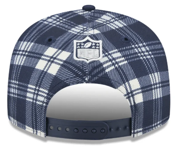 Adult Dallas Cowboys New Era Navy Bill 2024 Plaid Statement 9FIFTY Snapback Hat - Men's - Image 2